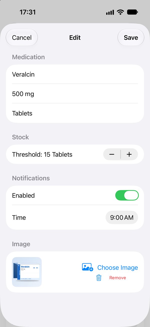 Editing a medication