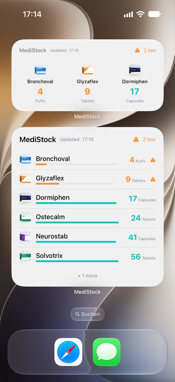 Medium and large widgets