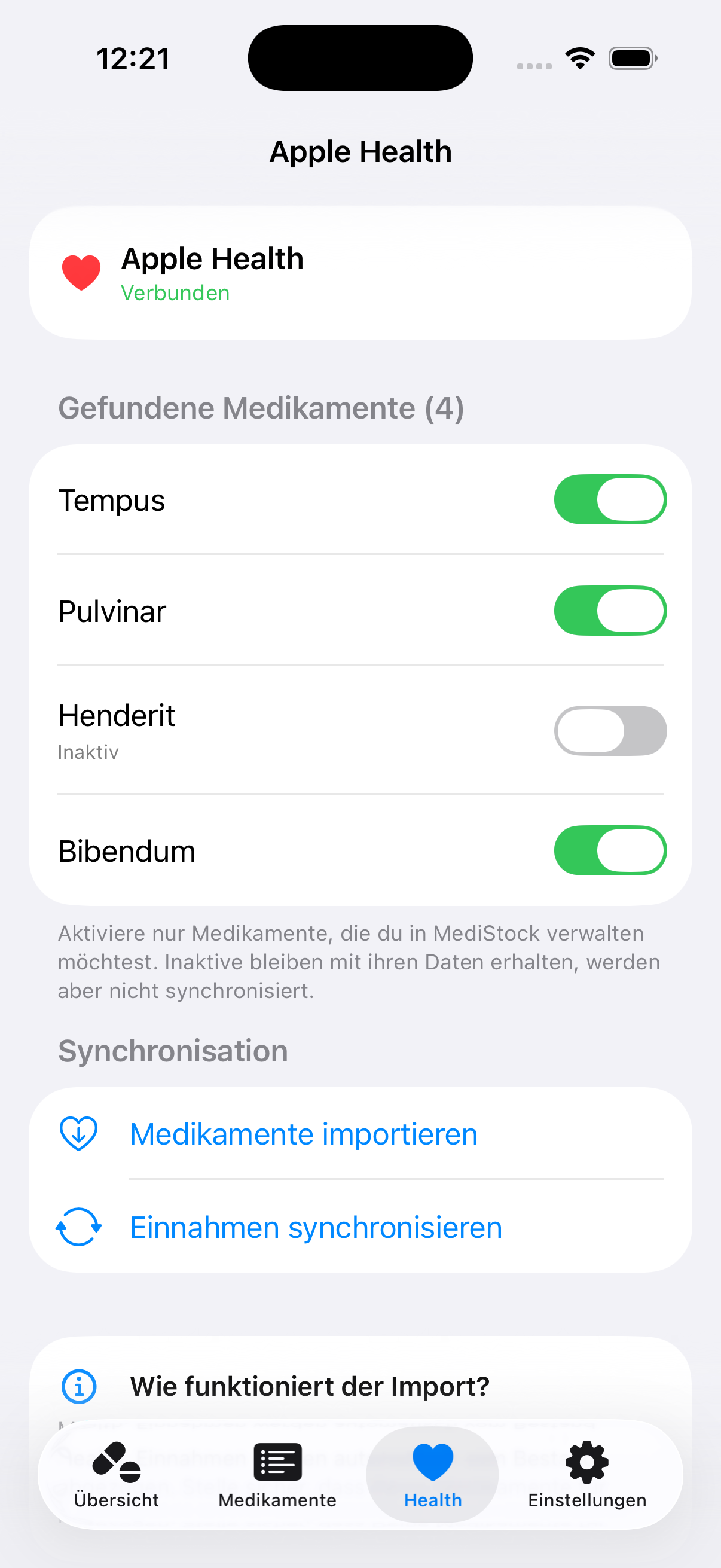 Medikamente importieren