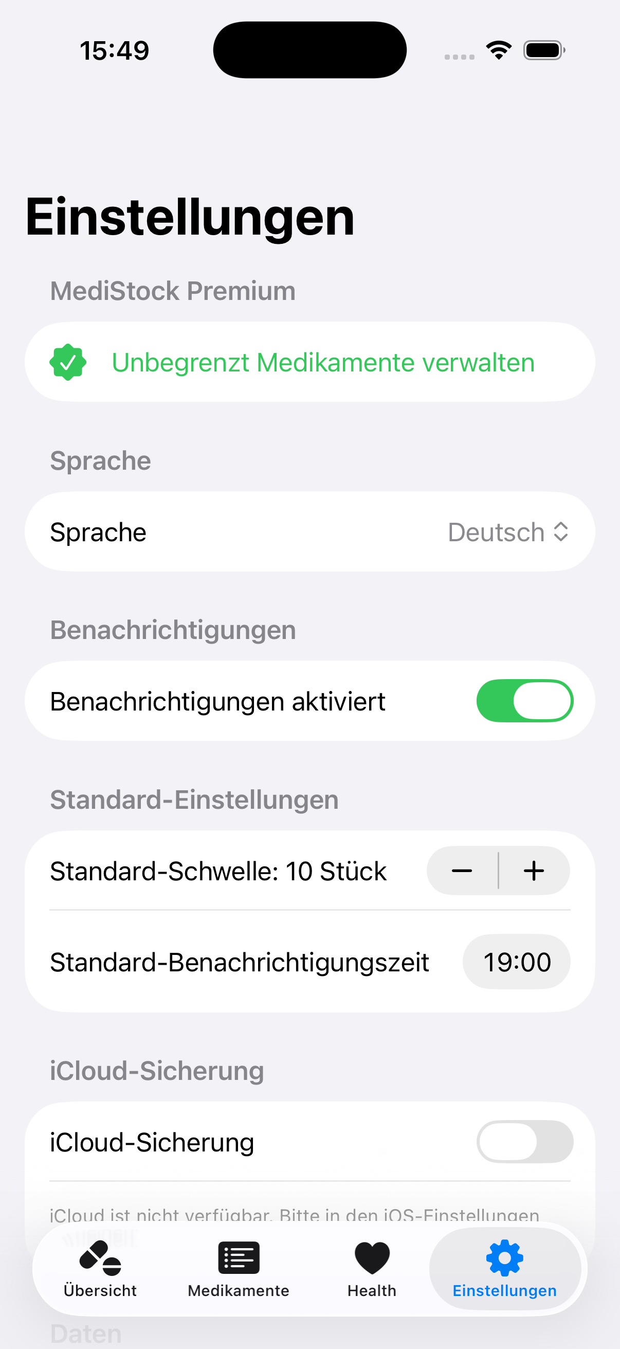 Einstellungen