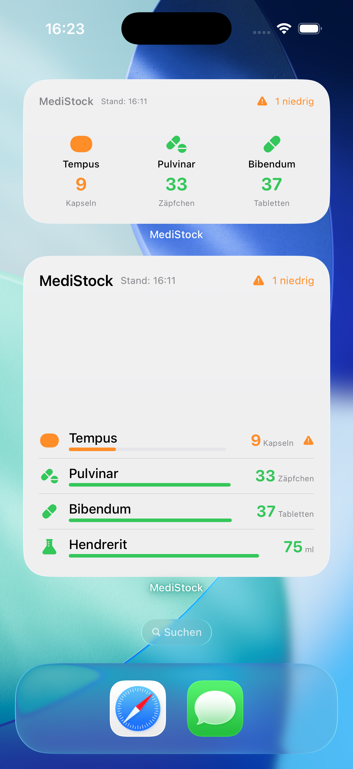 Widget groß